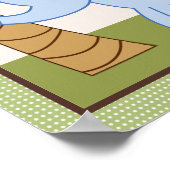 ジャングルパール象パーソナライズされたアートのポスター ポスター (角)