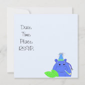 ジャングルヒッポ誕生日招待状 招待状 (裏面)