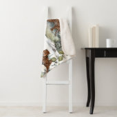 ジャングルヒョウの水彩熱帯シーン シェルパブランケット (インサイチュ)