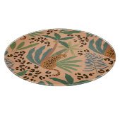 ジャングルヒョウ柄：動物のシームレスなパターン。 カッティングボード (角)