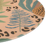 ジャングルヒョウ柄：動物のシームレスなパターン。 カッティングボード (角)