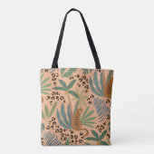 ジャングルヒョウ柄：動物のシームレスなパターン。 トートバッグ (裏面)