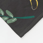 ジャングルヒョウ：ヴィンテージ野生動物のイラスト フリースブランケット (角)