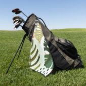 ジャングルビート熱帯緑 ゴルフタオル (グリーン)