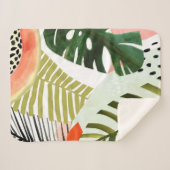 ジャングルビート熱帯緑 シェルパブランケット (正面(横))