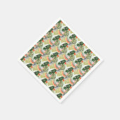 ジャングルビート熱帯緑 スタンダードカクテルナプキン (角)