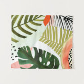 ジャングルビート熱帯緑 タペストリー (正面(横))