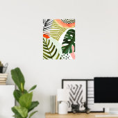 ジャングルビート熱帯緑 ポスター (ホームオフィス)