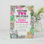 ジャングルピンクの2歳の誕生日おめでとう 招待状 (スタンド正面)