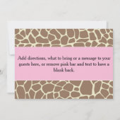 ジャングルピンク誕生日招待状 招待状 (裏面)