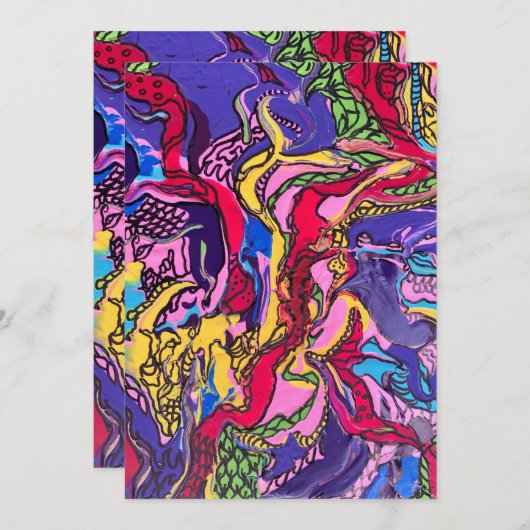 ジャングルフィーバーデザイングリーティングカード シーズンカード (正面/裏面)