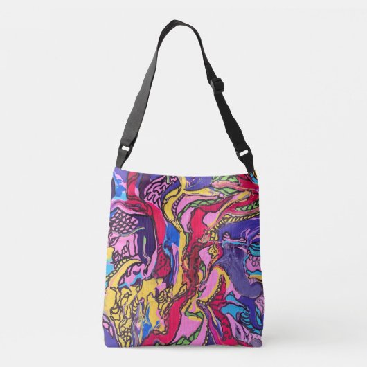 'ジャングルフィーバー'デザイントートバッグ2 クロスボディバッグ (裏面)