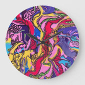 'ジャングルフィーバー'デザイン時計2 ラージ壁時計 (正面)