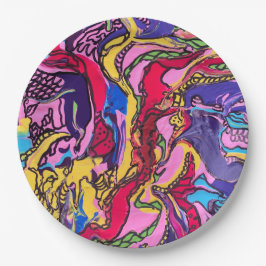 'ジャングルフィーバー'プリント紙プレート ペーパープレート