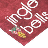 ジャングルフェイクベルズレッドベルベットのテクスチャクリスマス ショートテーブルランナー (コーナー)