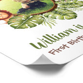 ジャングルフォトワイルドワンサファリサインへようこそ ポスター (角)