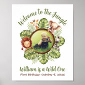 ジャングルフォトワイルドワンサファリサインへようこそ ポスター (正面)