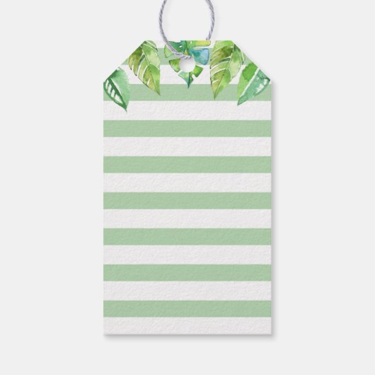 ジャングルフォレスト獅子キリン赤ちゃんシャワーゲストのお気に入り ギフトタグ (裏面)