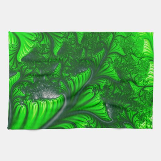 ジャングルフラクタル キッチンタオル (横)