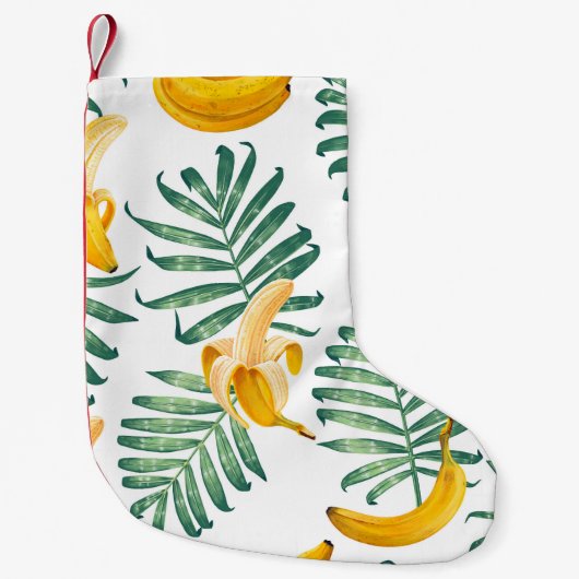 ジャングルフルーツ：鮮やかヴィンテージ スモールクリスマスストッキング (正面)