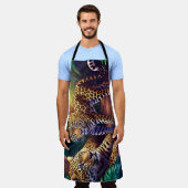 ジャングルフレンズオールオーバープリントエプロン エプロン (着用した状態)