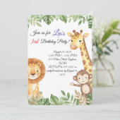 ジャングルフレンズ招待状 招待状 (スタンド正面)