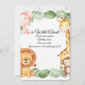 ジャングルフレンズ招待状 招待状 (裏面)