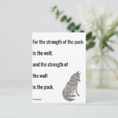 ジャングルブックストレンツオブザウルフ引用文プリント ポストカード (スタンド正面)