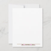 ジャングルブラウン/オレンジドットの4x5サイズのキング 招待状 (裏面)