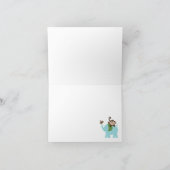 ジャングルブルードットモンキーエレファントカードにおもしろい サンキューカード (内部)