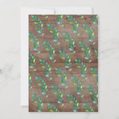 ジャングルブルー素朴ライノセロス男の子ベイビーシャワー 招待状 (裏面)