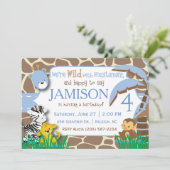 ジャングルブルー誕生日招待状 招待状 (スタンド正面)