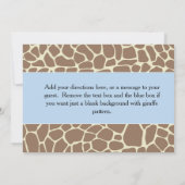 ジャングルブルー誕生日招待状 招待状 (裏面)