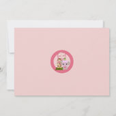 ジャングルブロッサムテールズベビーシャワー招待状ガール 招待状 (裏面)