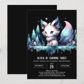 ジャングルプリンタブルオオオカミ誕生日 招待状 (正面/裏面)