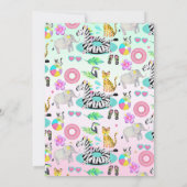 ジャングルプールパーティの招待状 招待状 (裏面)