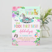 ジャングルプールパーティー招待状 招待状 (スタンド正面)
