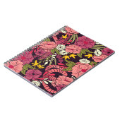 ジャングルヘビ、熱帯花、ヴィンテージ柄。 ノートブック (左側)