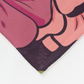 ジャングルヘビ、熱帯花、ヴィンテージ柄。 フリースブランケット (角)