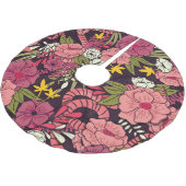 ジャングルヘビ、熱帯花、ヴィンテージ柄。 ブラッシュドポリエステルツリースカート (アングル)