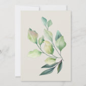 ジャングルベビーアニマルズシャワーグリーンリーサファリ 招待状 (裏面)