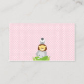 ジャングルベビーシャワーおむつラッフルチケットピンク エンクロージャーカード (裏面)