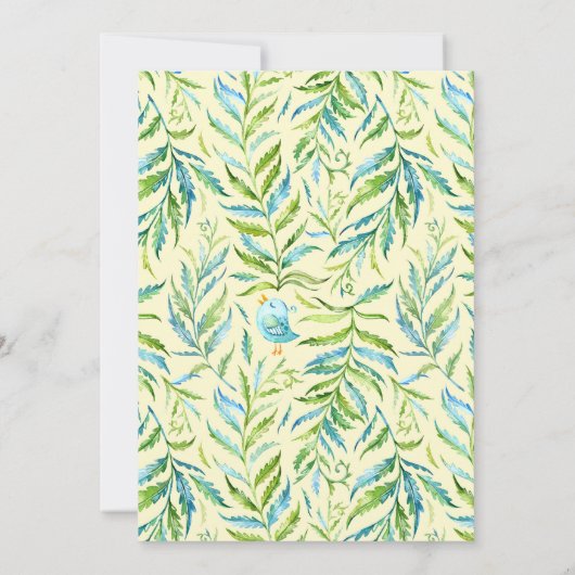 ジャングルベビーシャワー招待状ボーイ 招待状 (裏面)