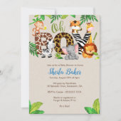 ジャングルベビーシャワー招待状 – ボーイベビーシャワー 招待状 (正面)