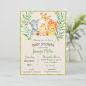 ジャングルベビーシャワー招待状 招待状 (スタンド正面)