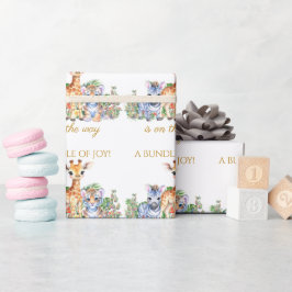 ジャングルベビーゼブラキリン&タイガー ラッピングペーパー