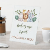 ジャングルベビーゾウ赤ちゃんシャワーの好意サイン 台座サイン (インサイチュ)