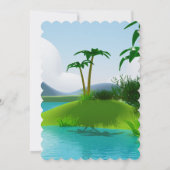 ジャングルベビーディノ子供の誕生日パーティー 招待状 (裏面)