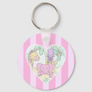 ジャングルベビーハート恵み – 女の子 キーホルダー