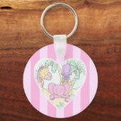 ジャングルベビーハート恵み – 女の子 キーホルダー (正面)